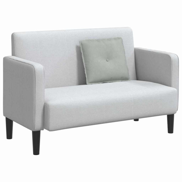 Cojín de Espalda Gris Claro 50 x 45 cm Tela de pana M 3