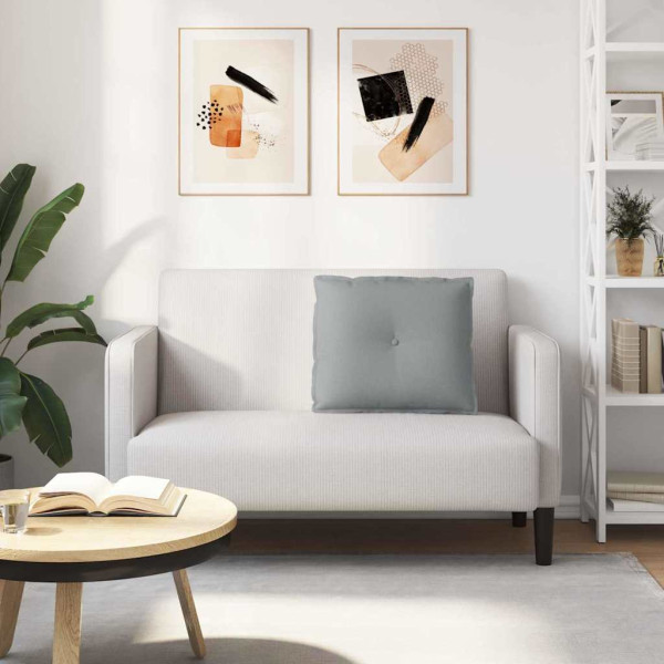 Cojín de Espalda Gris Claro 60 x 19 x 50 cm tela M 4