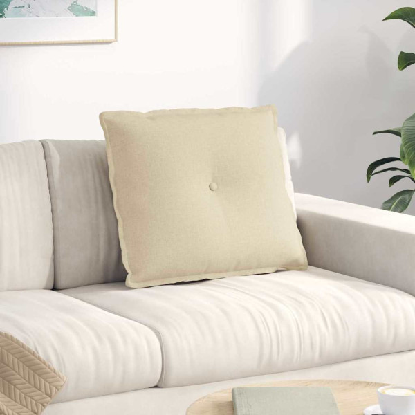 Cojín de Espalda Crema 60 x 19 x 50 cm tela D