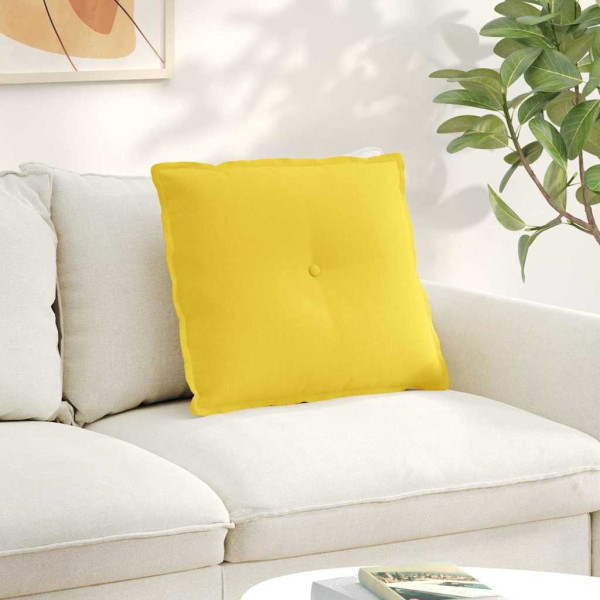 Cojín de Espalda Amarillo Claro 60 x 19 x 50 cm tela D