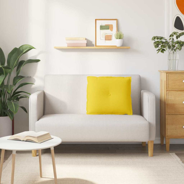Cojín de Espalda Amarillo Claro 60 x 19 x 50 cm tela M 4