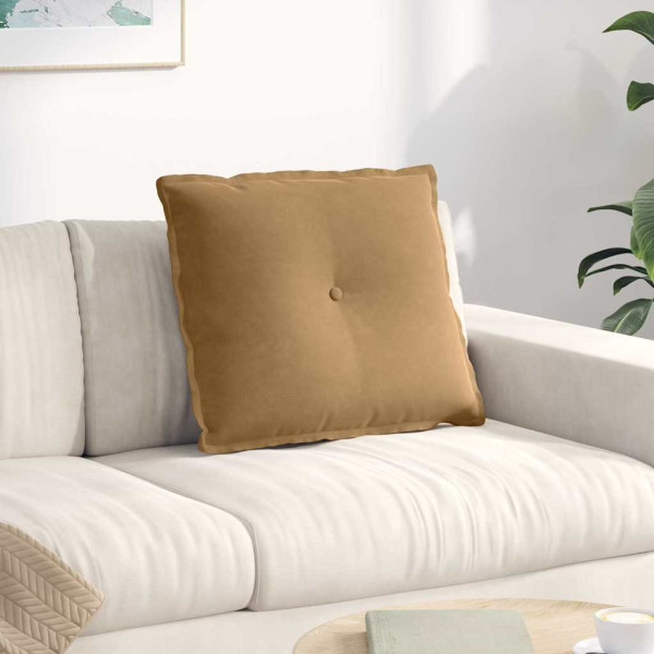 Cojín de Espalda Marrón 60 x 50 cm Tela de pana D