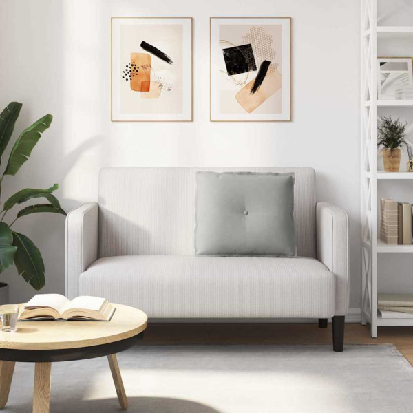 Cojín de Espalda Gris Claro 60 x 50 cm Tela de microfibra M 4