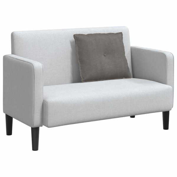 Cojín de Espalda Gris Claro 60 x 50 cm Tela de pana M 3