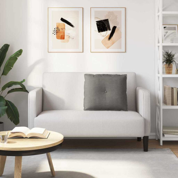 Cojín de Espalda Gris Claro 60 x 50 cm Tela de pana M 4