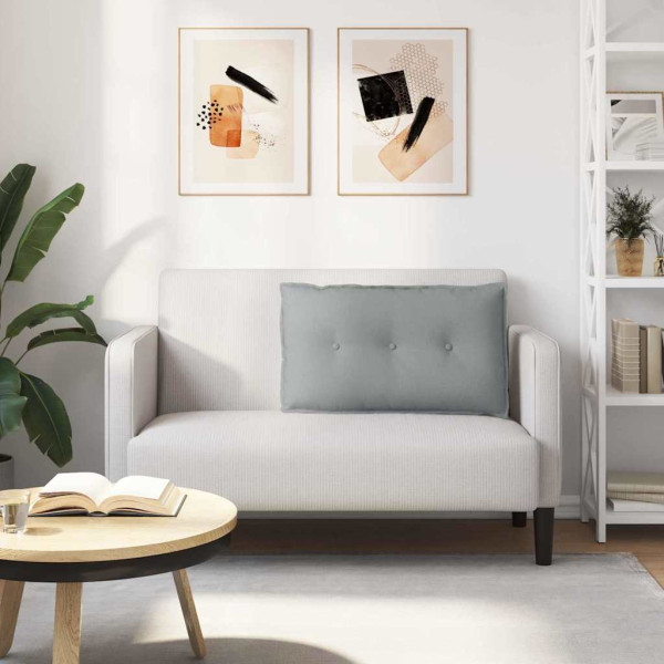 Cojín de Espalda Gris Claro 80 x 19 x 50 cm tela M 4