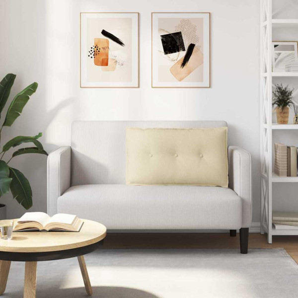 Cojín de Espalda Crema 80 x 19 x 50 cm tela M 4