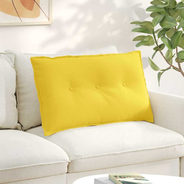 Cojín de Espalda Amarillo Claro 80 x 19 x 50 cm tela D