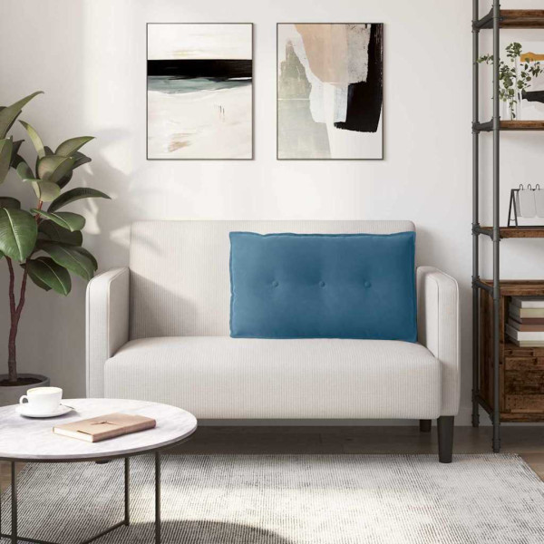 Cojín de Espalda Azul 80 x 50 cm Tela de pana M 4