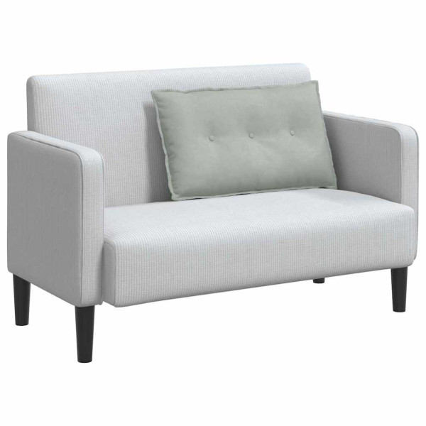 Cojín de Espalda Gris Claro 80 x 50 cm Tela de pana M 3