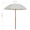 Guarda-sol de jardim com poste de aço 180 cm cor areia 5