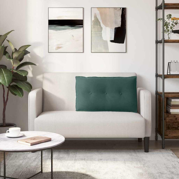 Cojín de Espalda Verde oscuro 80 x 50 cm Tela de pana M 4