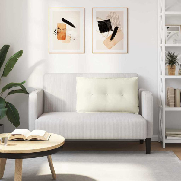 Cojín de Espalda Crema 80 x 50 cm Tela de pana M 4