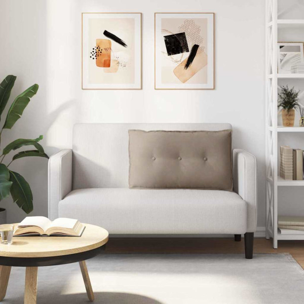 Cojín de Espalda Taupé 80 x 50 cm Tela de microfibra M 4