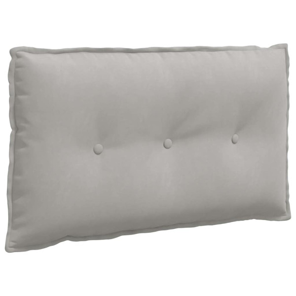 Cojín de Espalda Gris Claro 80 x 50 cm Tela de microfibra M 2