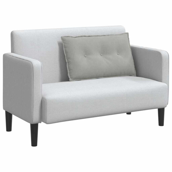 Cojín de Espalda Gris Claro 80 x 50 cm Tela de microfibra M 3