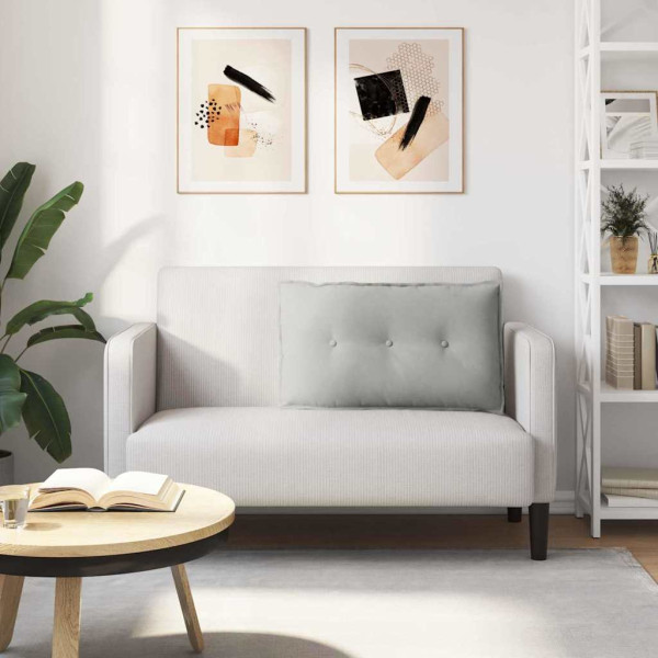 Cojín de Espalda Gris Claro 80 x 50 cm Tela de microfibra M 4