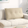 Cojín de Espalda Crema 80 x 50 cm Tela de microfibra 1