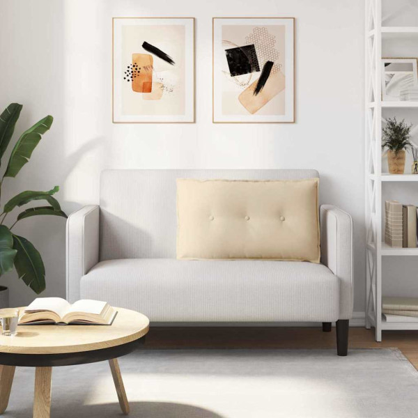 Cojín de Espalda Crema 80 x 50 cm Tela de microfibra M 4