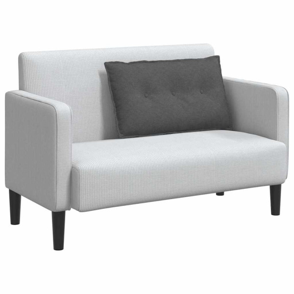 Cojín de Espalda Gris oscuro 80 x 50 cm Tela de pana M 3