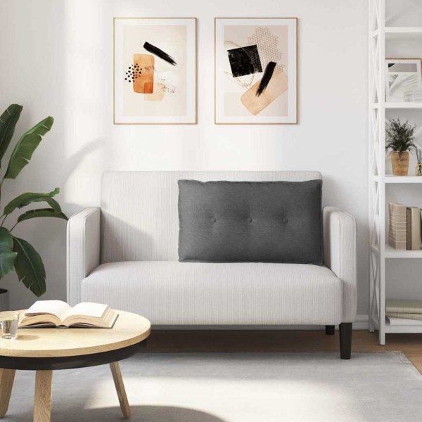 Cojín de Espalda Gris oscuro 80 x 50 cm Tela de pana M 4