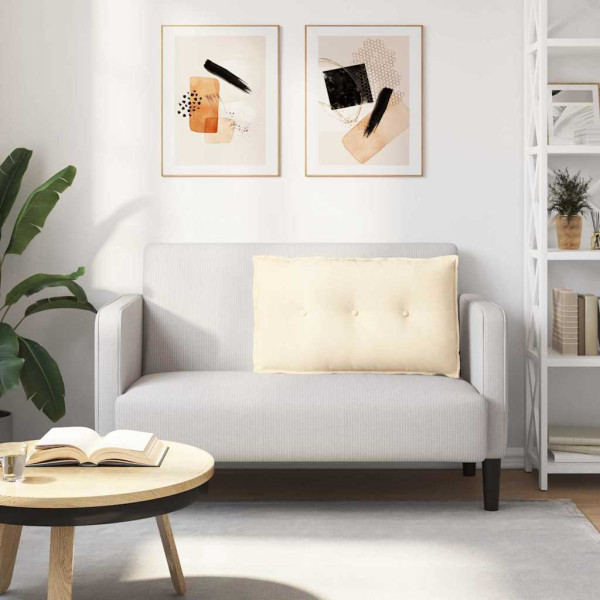 Cojín de Espalda Crema 80 x 50 cm Tela de pana M 4