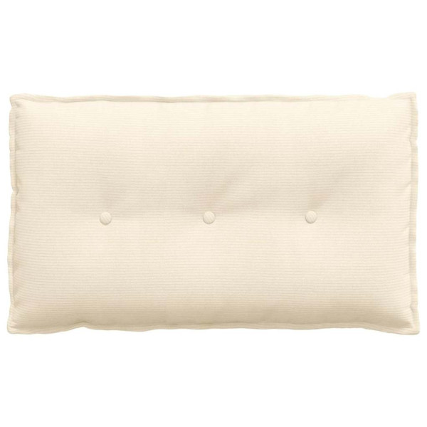 Cojín de Espalda Crema 80 x 50 cm Tela de pana M 5