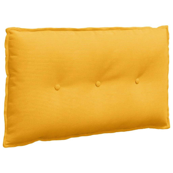 Cojín de Espalda Amarillo Claro 80 x 50 cm Tela de pana M 2