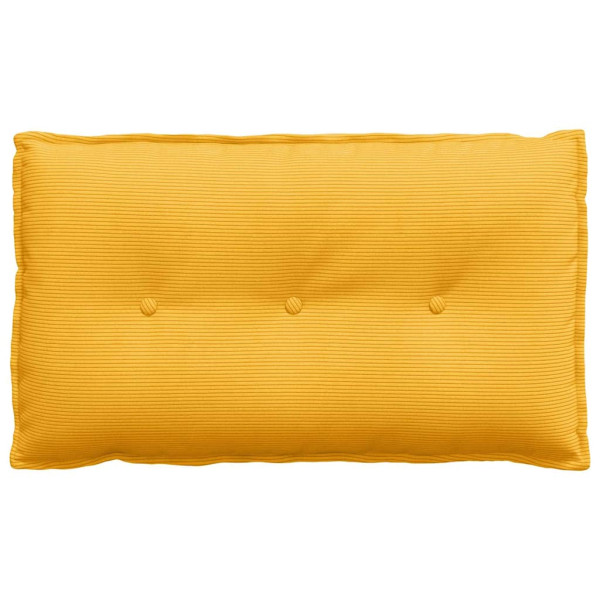 Cojín de Espalda Amarillo Claro 80 x 50 cm Tela de pana M 5