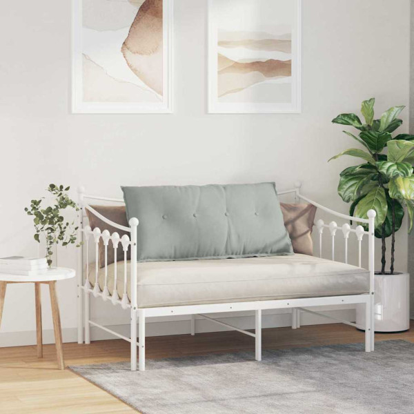 Cojín de Espalda Gris Claro 100 x 50 cm Tela de pana M 4