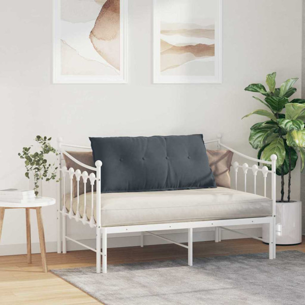 Cojín de Espalda Gris oscuro 100 x 50 cm Tela de pana M 4