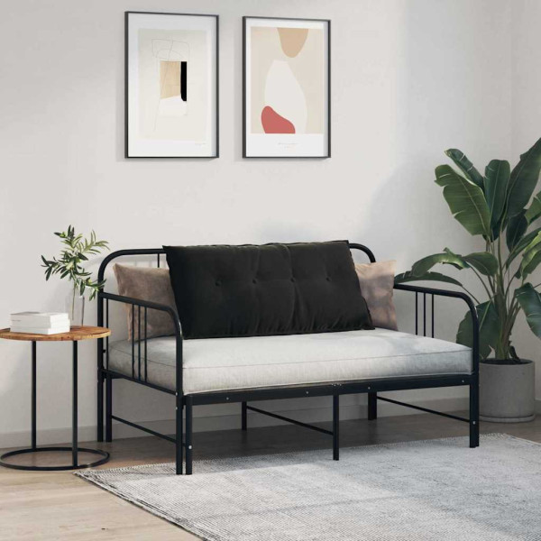 Cojín de Espalda Negro 100 x 50 cm Tela de pana M 4