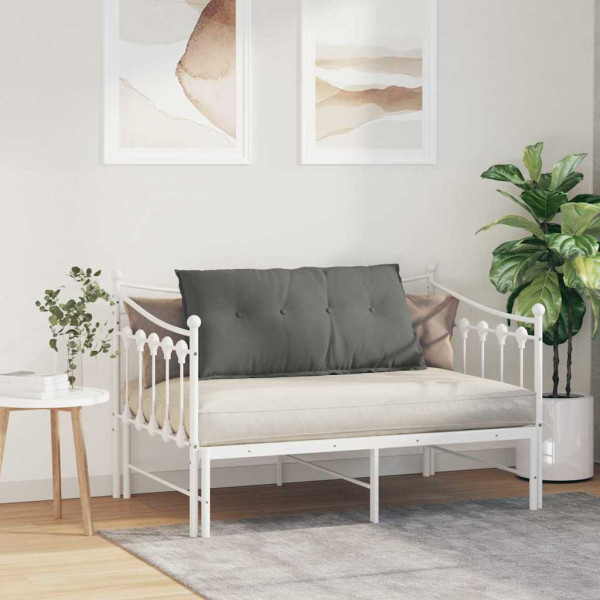 Cojín de Espalda Gris oscuro 100 x 50 cm Tela de microfibra M 4