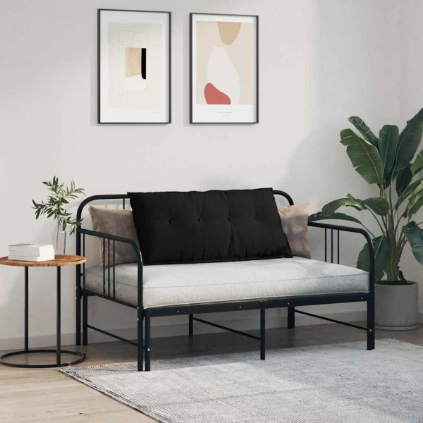 Cojín de Espalda Negro 100 x 50 cm Tela de microfibra M 4