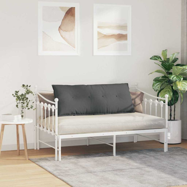 Cojín de Espalda Gris oscuro 120 x 19 x 50 cm tela M 4