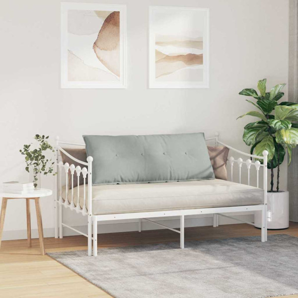 Cojín de Espalda Gris Claro 120 x 50 cm Tela de pana M 4