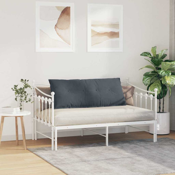 Cojín de Espalda Gris oscuro 120 x 50 cm Tela de pana M 4