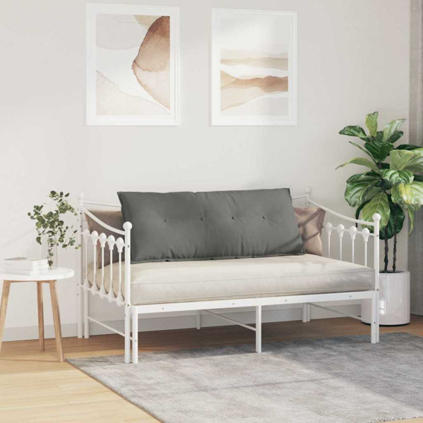 Cojín de Espalda Gris oscuro 120 x 50 cm Tela de microfibra M 4