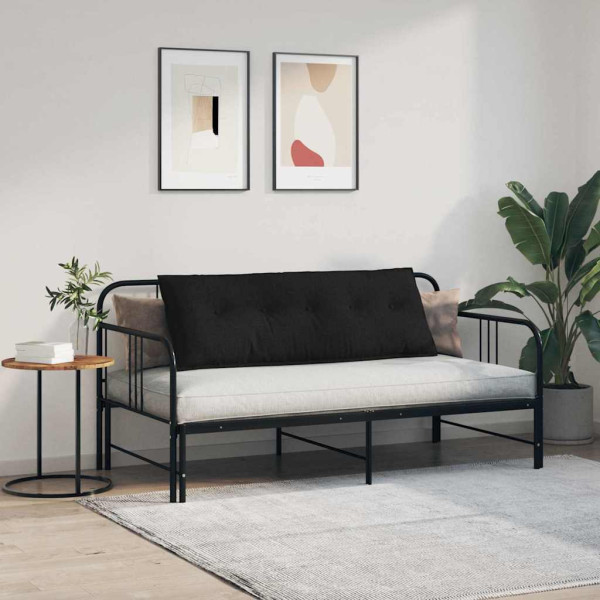 Cojín de Espalda Negro 140 x 19 x 50 cm tela M 4