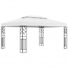 Gazebo com telhado duplo 3x4 m branco 1