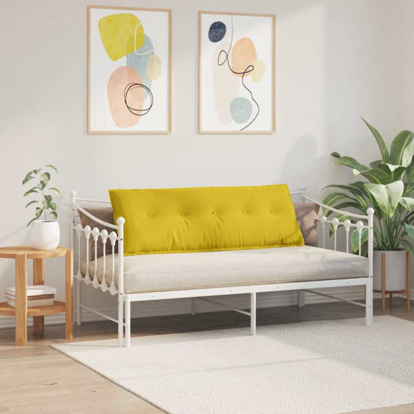 Cojín de Espalda Amarillo 140 x 50 cm Tela de pana M 4