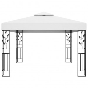 Gazebo com telhado duplo 3x4 m branco H