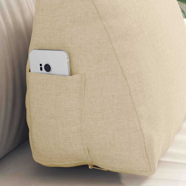 Cojín de Espalda Crema 45 x 20 x 35 cm tela M 5