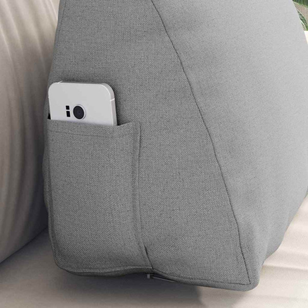 Cojín de Espalda Gris Nube 45 x 20 x 35 cm tela M 5