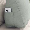 Cojín de Espalda Gris Claro 45 x 20 x 35 cm Tela de pana 5
