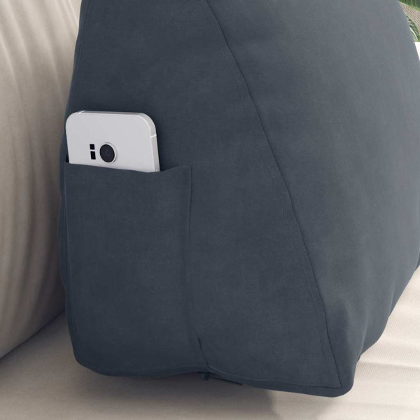 Cojín de Espalda Gris oscuro 45 x 20 x 35 cm Tela de pana M 5