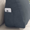 Cojín de Espalda Gris oscuro 45 x 20 x 35 cm Tela de pana 5