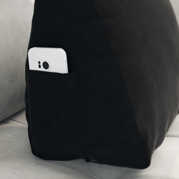 Cojín de Espalda Negro 45 x 20 x 35 cm Tela de pana M 5