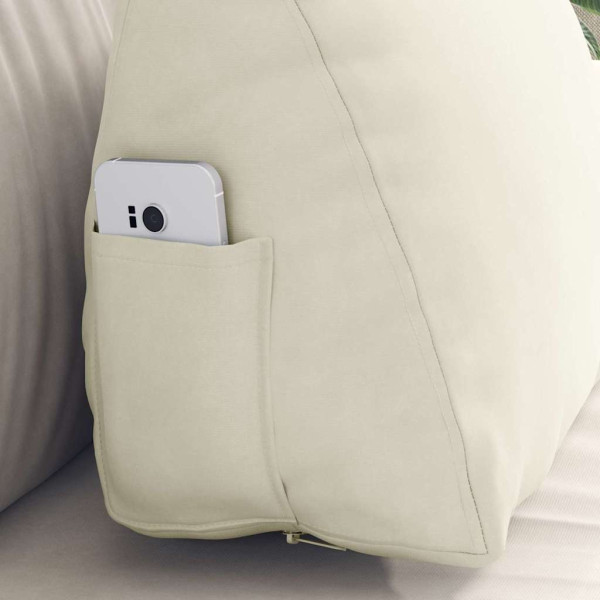 Cojín de Espalda Crema 45 x 20 x 35 cm Tela de pana M 5