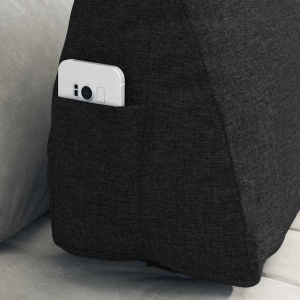 Cojín de Espalda Negro 60 x 20 x 50 cm tela M 5